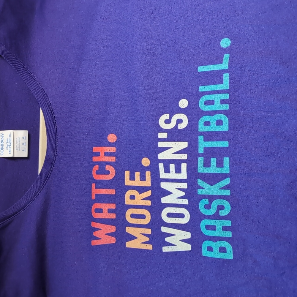 Watch More Women's Basketball tee, sz Large, WNBA